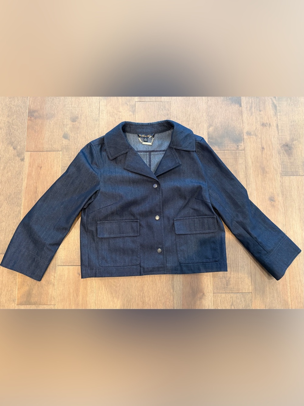 NWOT Brooks Brothers Navy Cotton blend, Denim like blazer/Jacket - Size 8